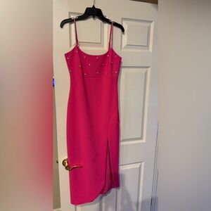 Likely Strapless Pink Dress with Embellishments